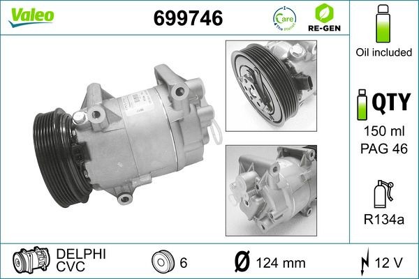 VALEO 699746 Klimakompressor günstig in Online Shop