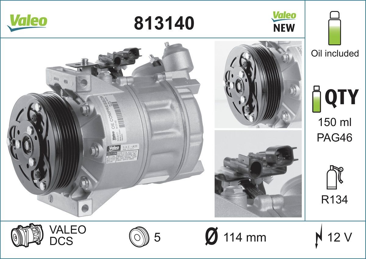 Air conditioning compressor 813140 from VALEO