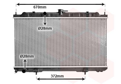 VAN WEZEL Aluminium, 360 x 685 x 16 mm, Brazed cooling fins Radiator 13002245 buy