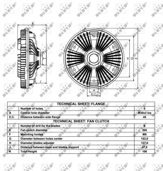OEM-quality NRF 49045 Engine fan clutch