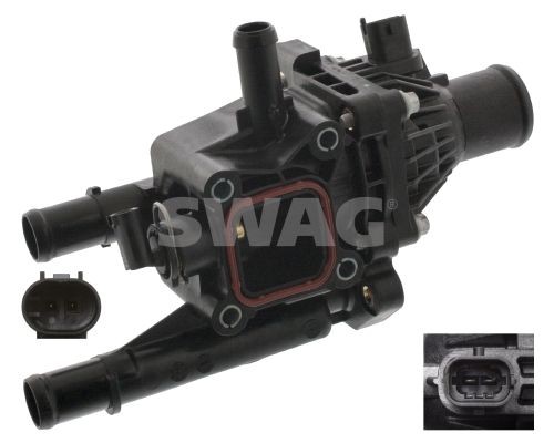 40 93 9145 SWAG Coolant thermostat HONDA with seal, with Temperature Switch, with sensor