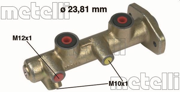 METELLI 05-0270 Brake master cylinder D1: 23,81 mm, Cast Iron
