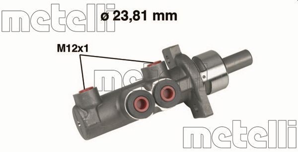 05-0280 METELLI Brake master cylinder AUDI D1: 23,81 mm, Cast Iron