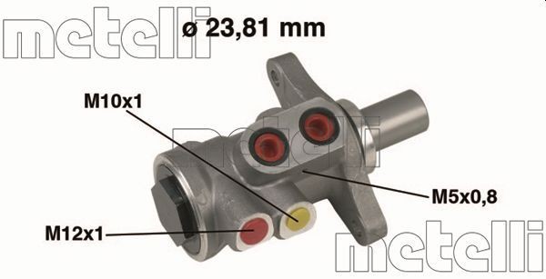 METELLI D1: 23,81 mm, Aluminio Bomba de Freno 05-0448 comprar online