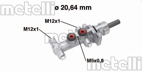 Great value for money - METELLI Brake master cylinder 05-0768