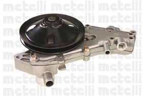 24-0595 METELLI Water pumps DAIHATSU with seal, with lid, Mechanical, Metal, Water Pump Pulley Ø: 144 mm, for v-ribbed belt use