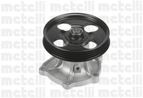 METELLI 24-0718 Water pump with seal, Mechanical, Metal, Water Pump Pulley Ø: 100 mm, for v-ribbed belt use