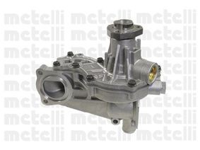 METELLI 24-0779 Water pump with lid, with seal ring, Mechanical, Plastic, for v-ribbed belt use