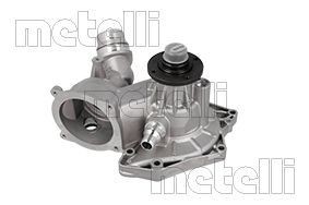 METELLI 24-0856 Water pump with seal, Mechanical, Metal, for v-ribbed belt use