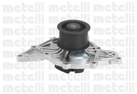 Coolant pump METELLI with seal, Mechanical, Grey Cast Iron, Water Pump Pulley Ø: 57 mm, for toothed belt drive - 24-0868