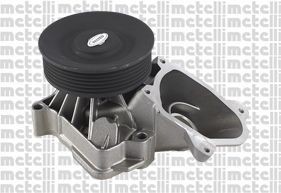 METELLI 24-0965 Water pump with seal, Mechanical, Metal, Water Pump Pulley Ø: 100 mm, for v-ribbed belt use