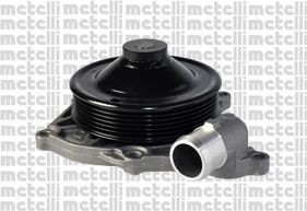 24-1081 METELLI Water pumps PORSCHE with seal, Mechanical, Brass, Water Pump Pulley Ø: 118,05 mm, for v-ribbed belt use