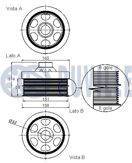RUVILLE 4051 Wheel bearing kit 858 2739