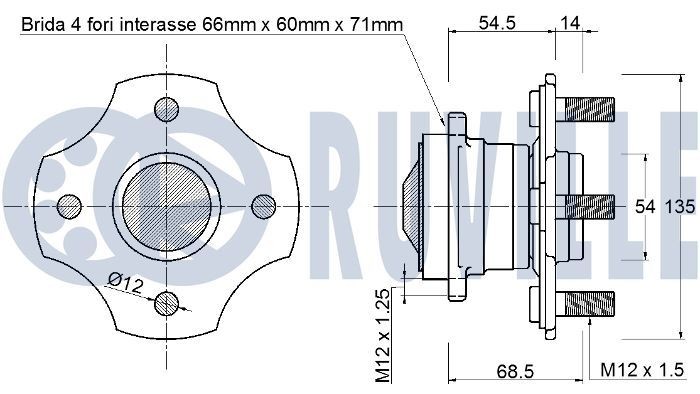 Original RUVILLE Belt tensioner pulley 55243 for BMW X3