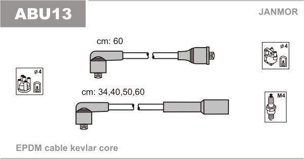 JANMOR ABU13 Ignition Cable Kit