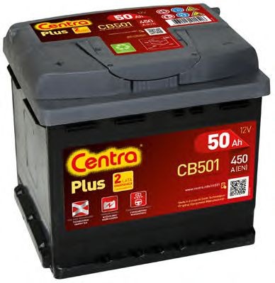 Starter battery CENTRA Plus 12V 50Ah 450A B13 Lead-acid battery - CB501