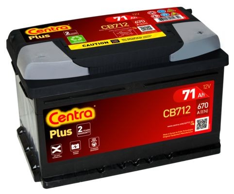 CB712 Accumulator battery CB712 CENTRA 12V 71Ah 670A B13 Lead-acid battery