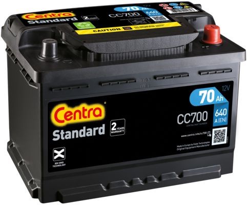 CENTRA CC700 Standard Batterie 12V 70Ah 640A B13 Batterie au plomb