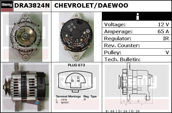 DELCO REMY DRA3824N Alternator CHEVROLET experience and price
