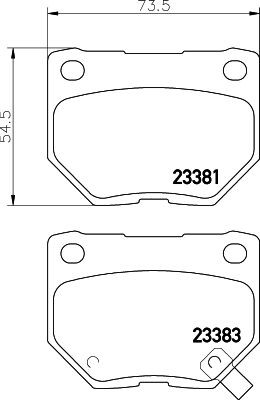 23381 MINTEX MDB1494 Brake pad set AY060-NS003