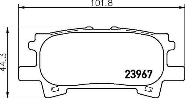 MINTEX MDB2572 Brake pad set not prepared for wear indicator