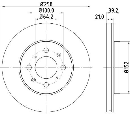 98200 1659 MINTEX 258x21mm, 04/08x100, internally vented Ø: 258mm, Brake Disc Thickness: 21mm Brake rotor MDC1897 buy