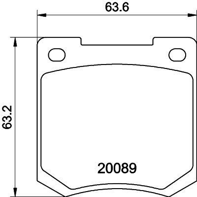 20089 MINTEX MGB535 Brake pad set 2 690 003