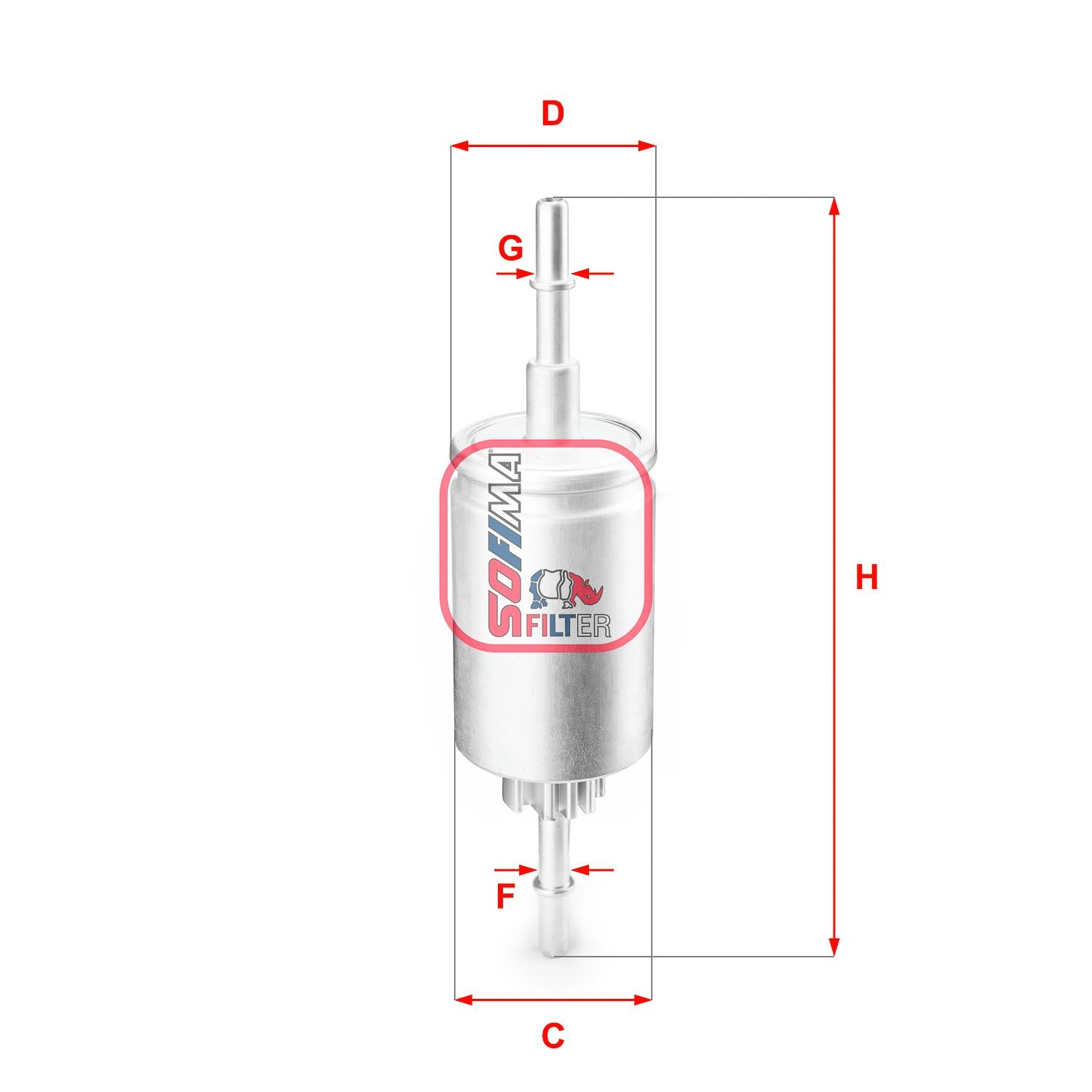 SOFIMA S 1844 B Fuel filter Filter Insert, 7,9mm, 7,9mm