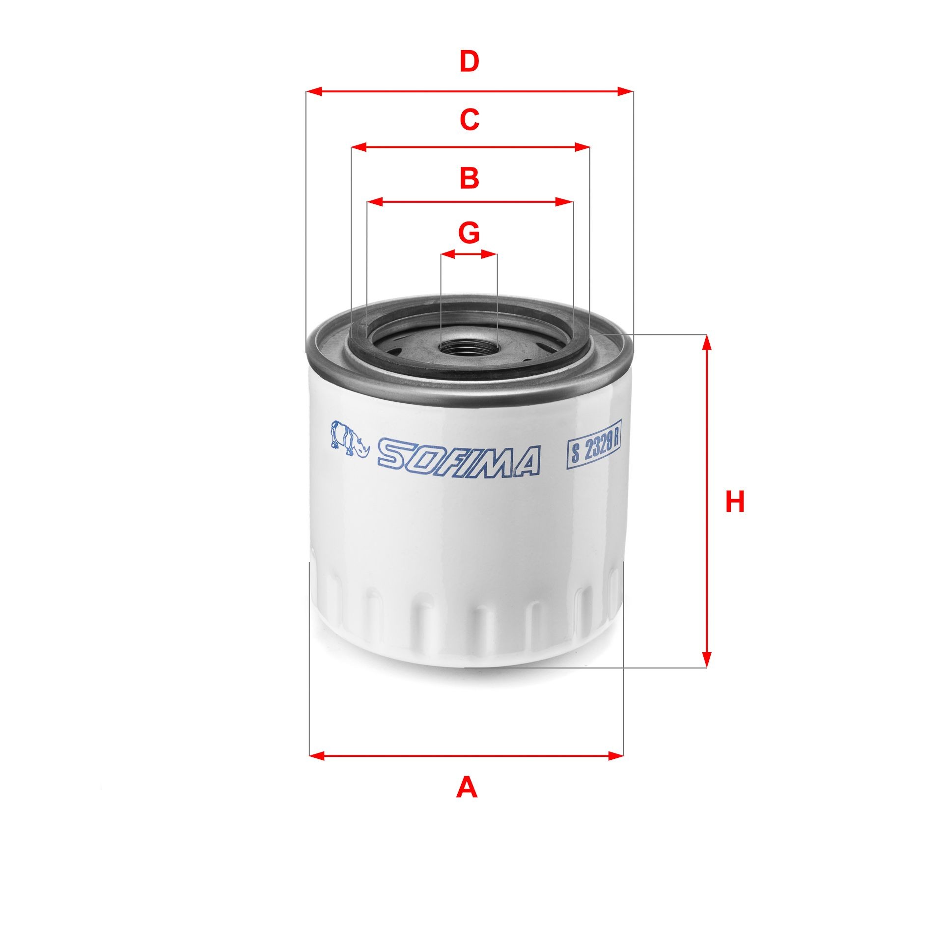 SOFIMA S 2329 R Oil filter 3/4-16 UNF, with one anti-return valve, Spin-on Filter