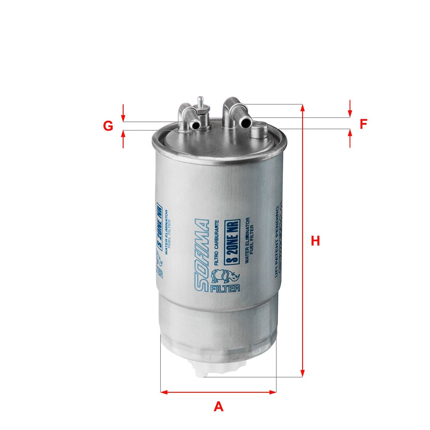 SOFIMA S 2ONE NR Fuel filter Filter Insert, 9,5mm, 8mm