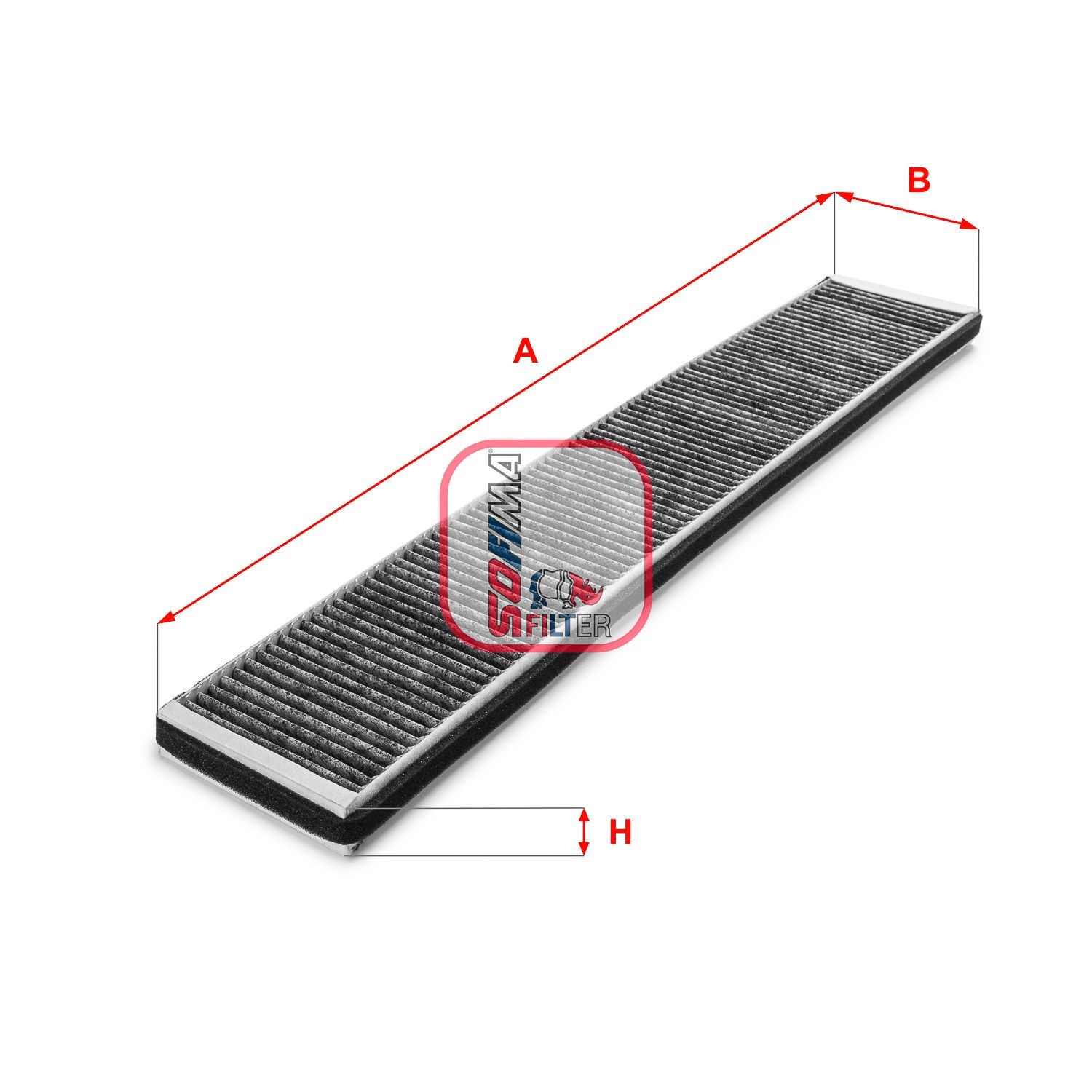 SOFIMA Activated Carbon Filter, 662 mm x 96,5 mm x 21 mm Width: 96,5mm, Height: 21mm, Length: 662mm Cabin filter S 4121 CA buy