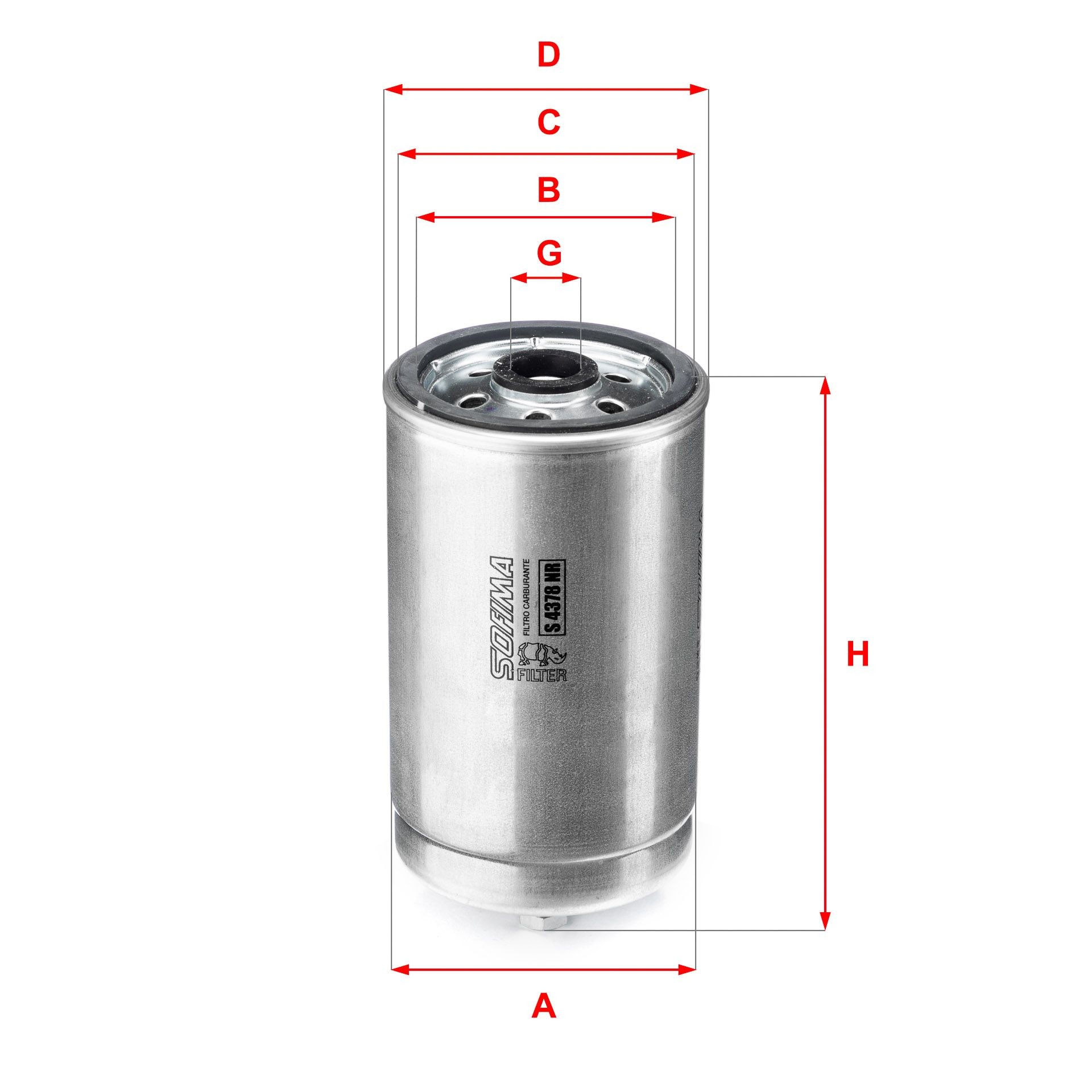 SOFIMA Filter Insert Height: 123mm Inline fuel filter S 4323 NR buy