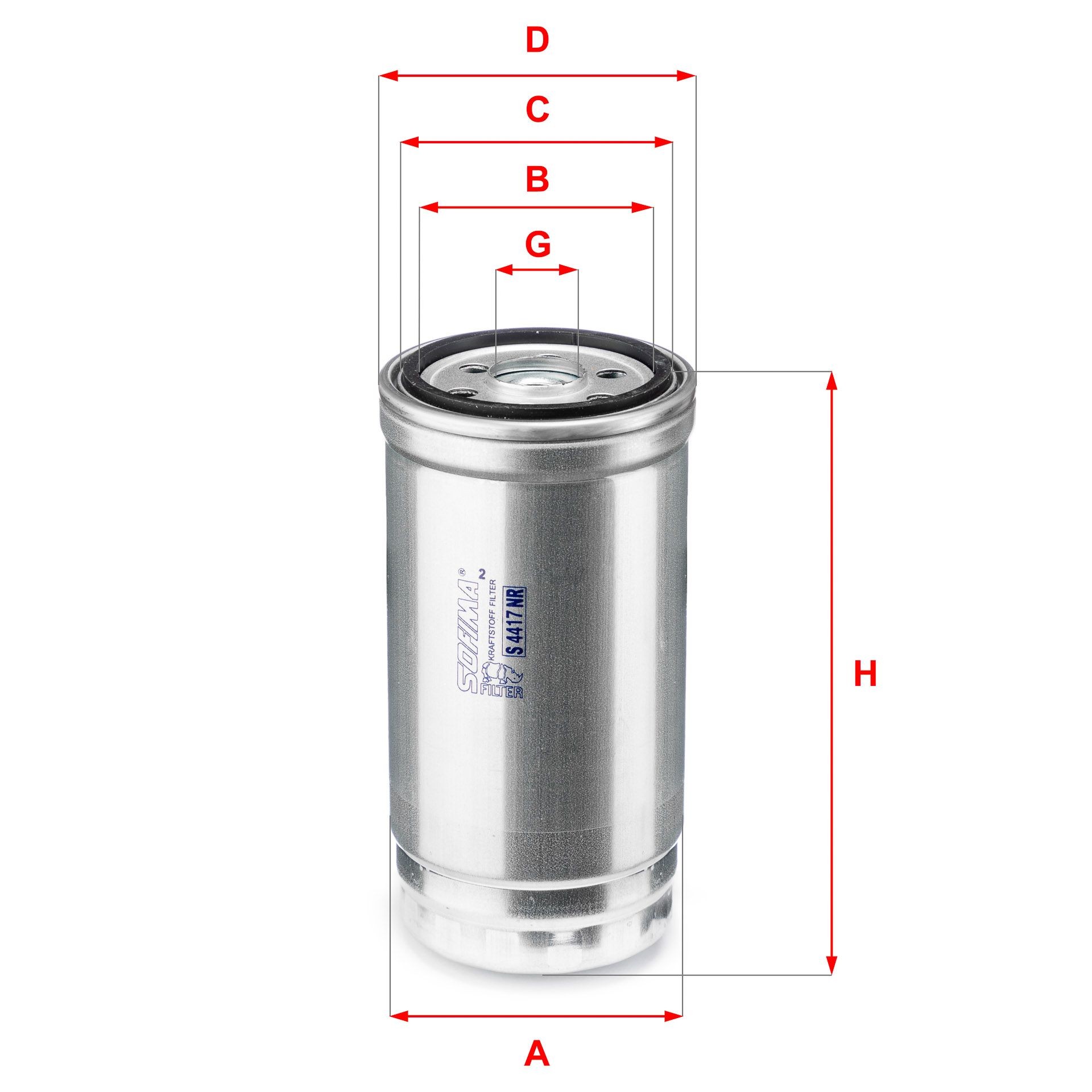 SOFIMA Filter Insert Height: 160,5mm Inline fuel filter S 4417 NR buy
