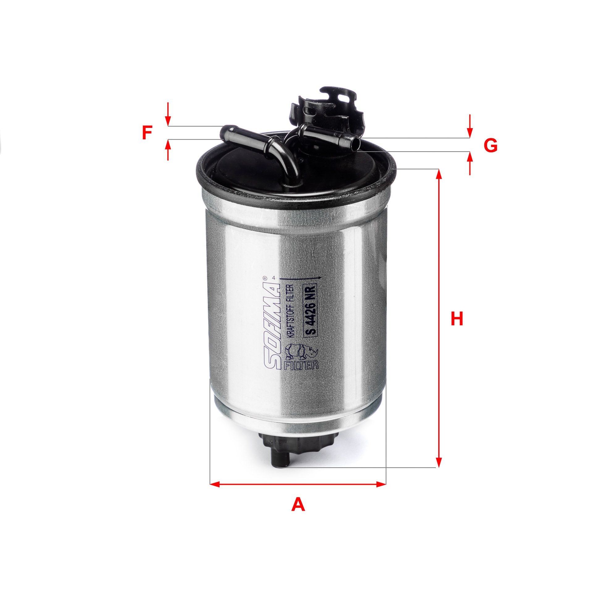 SOFIMA S 4426 NR Fuel filter Filter Insert, 8mm, 8mm