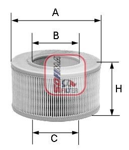 SOFIMA S6130A Air filter 89S F 9601 AA