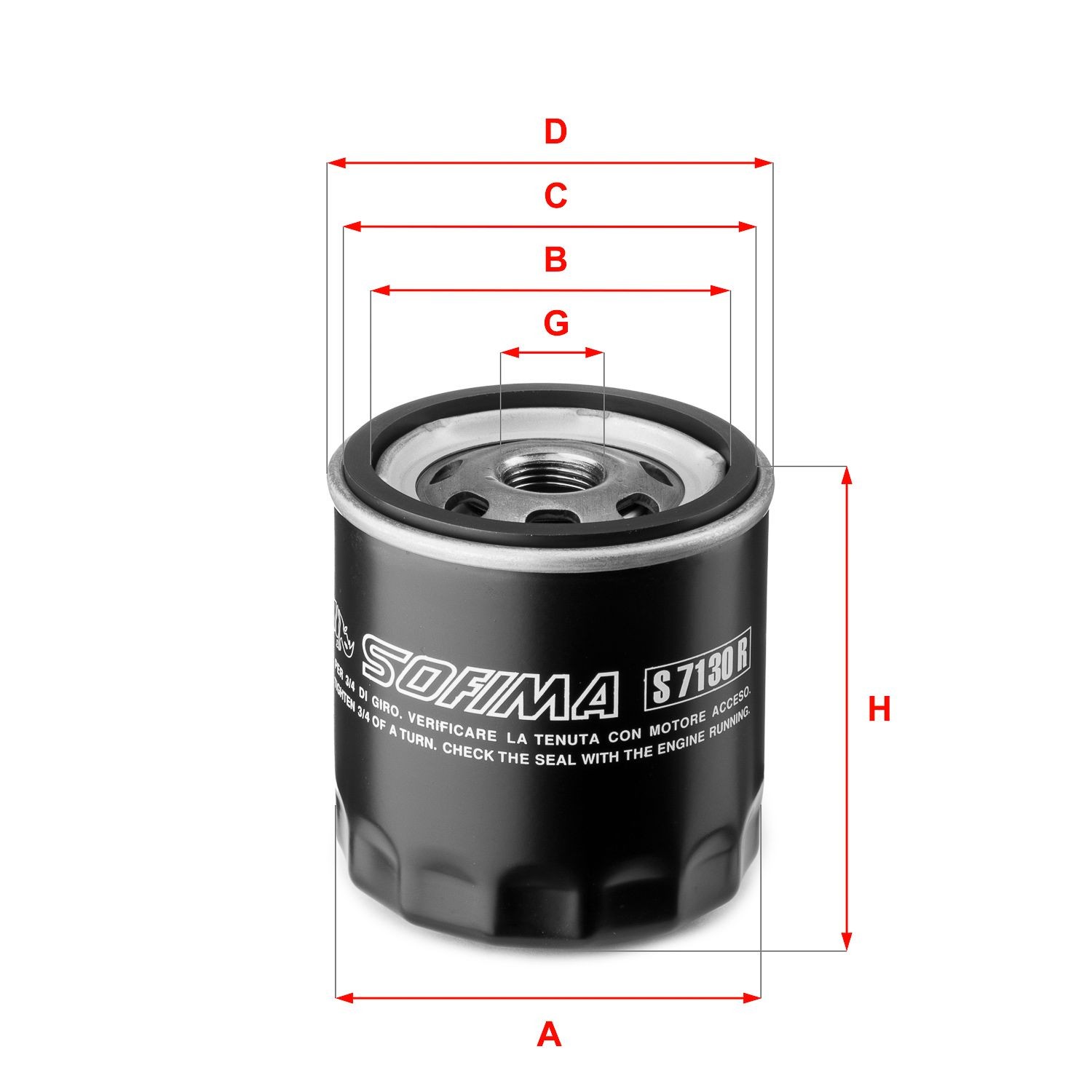 SOFIMA M 18 X 1,5, Spin-on Filter Inner Diameter 2: 62mm, Outer Diameter 2: 71,5mm, Ø: 75, 77mm, Height: 86,5mm Oil filters S 7130 R buy