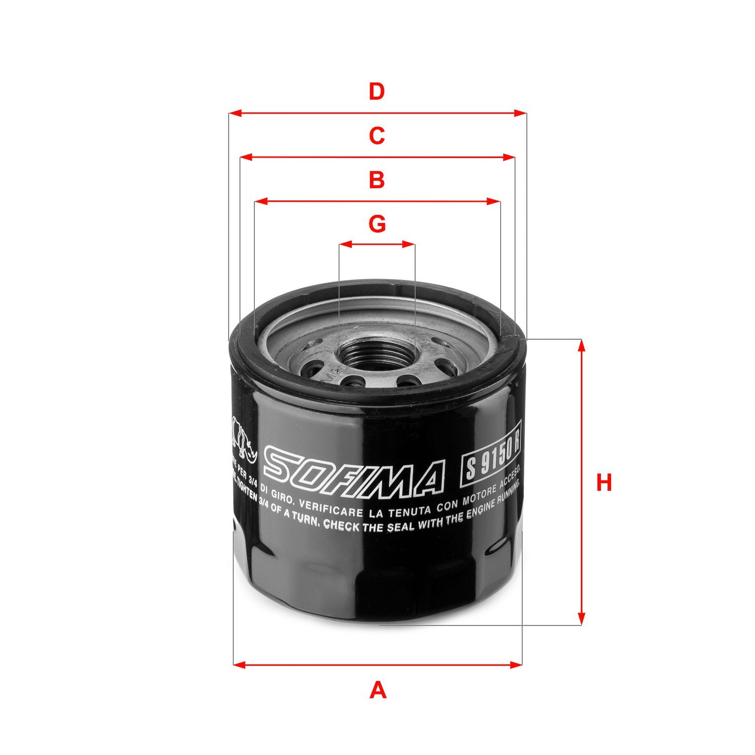SOFIMA M 20 X 1,5, with one anti-return valve, Spin-on Filter Inner Diameter 2: 61mm, Outer Diameter 2: 71mm, Ø: 76, 78mm, Height: 71mm Oil filters S 9150 R buy