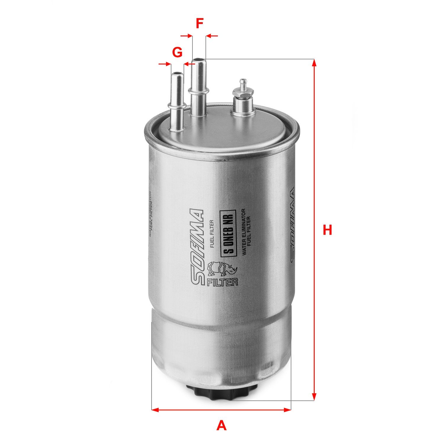 SOFIMA S ONEB NR Fuel filter Filter Insert, 9,5mm, 8mm