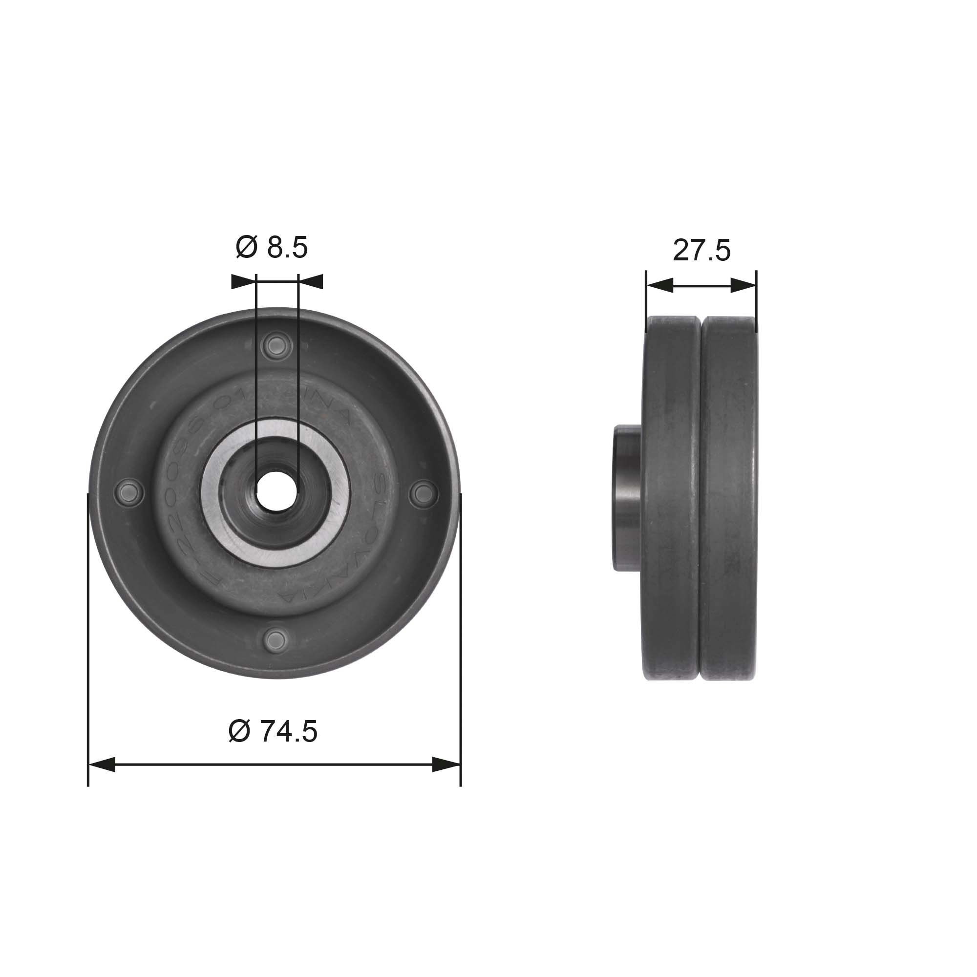 GATES T41174 Timing belt deflection pulley G-Force Redline™ CVT Belt