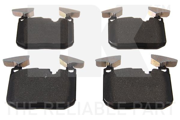NK 221564 Brake pad set prepared for wear indicator, with anti-squeak plate, without accessories