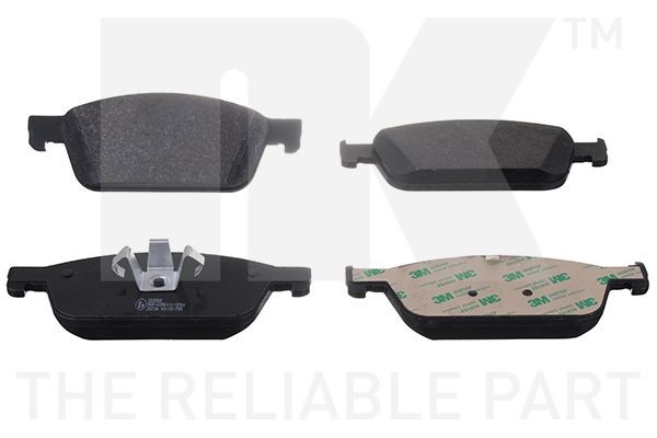 NK 222580 Brake pad set not prepared for wear indicator, with anti-squeak plate, without accessories