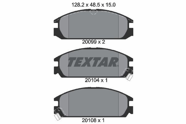 20099 TEXTAR 2009902 Brake pad set 45022SE0A11