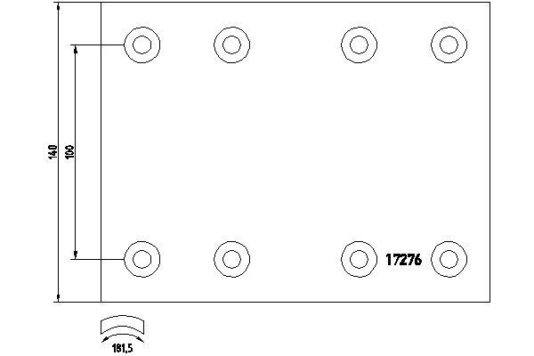 TEXTAR 1727601 Bremsbelagsatz, Trommelbremse für MERCEDES-BENZ T2/L LKW in Original Qualität