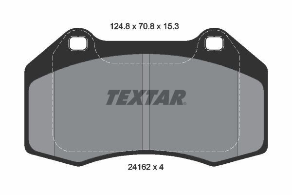2416215304 TEXTAR nicht für Verschleißwarnanzeiger vorbereitet Höhe: 70,8mm, Breite: 124,8mm, Dicke/Stärke: 15,3mm Bremsbelagsatz 2416201 günstig kaufen