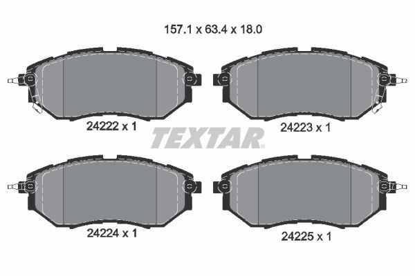Subaru TRIBECA Brake pad set TEXTAR 2422201 cheap
