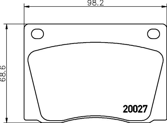 20027 MINTEX MGB522 Brake pad set 000 420 69 20