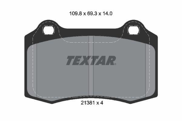 TEXTAR 2138104 Brake pad set not prepared for wear indicator