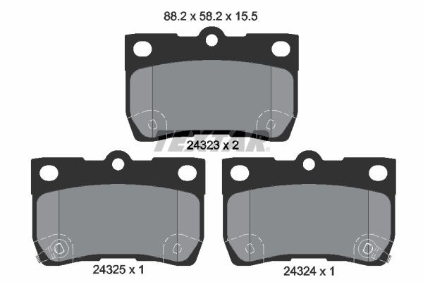 Lexus CT Set of brake pads 7680713 TEXTAR 2432301 online buy