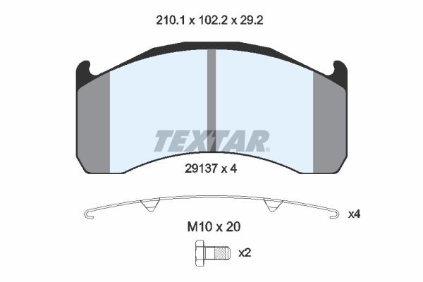 TEXTAR Brake pad kit 2913706