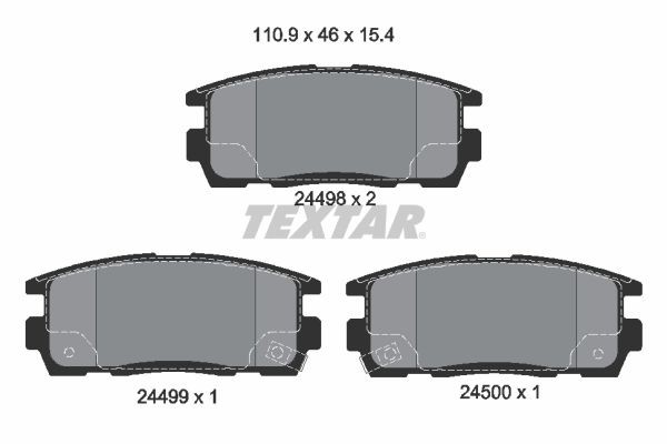 TEXTAR Brake pad kit rear and front Captiva C100 new 2449801